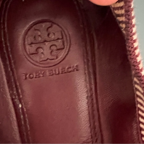 Tory Burch Burgundy Gabby Isabel Ballet Flats Size 7.5 - Picture 7 of 7